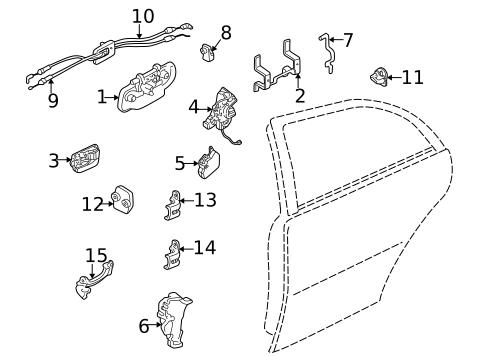 Rear Door for 2003 INFINITI Q45 #0