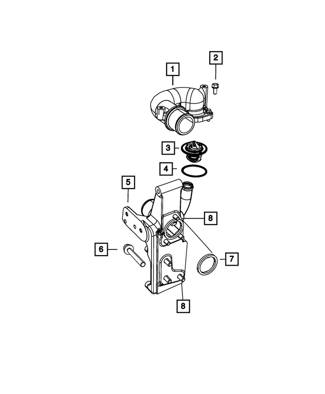 68210190AA - Cooling: Thermostat Housing for Mopar Image