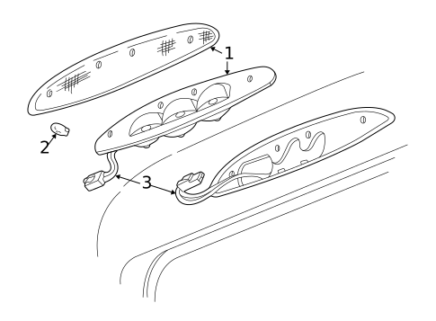 High Mounted Stop Lamp for 1998 Ford Expedition #0
