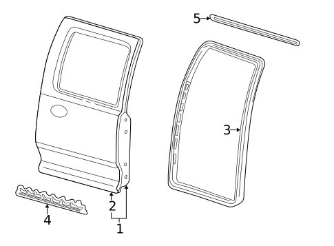 Door & Components for 2002 Lincoln Blackwood #1