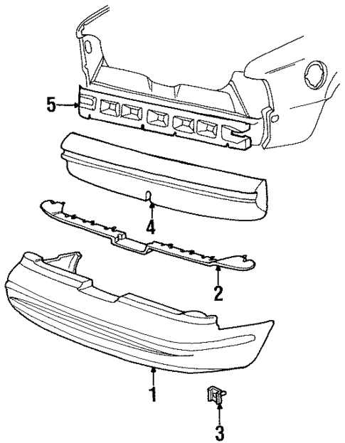 Bumper & Components - Rear for 1997 Ford Thunderbird #0