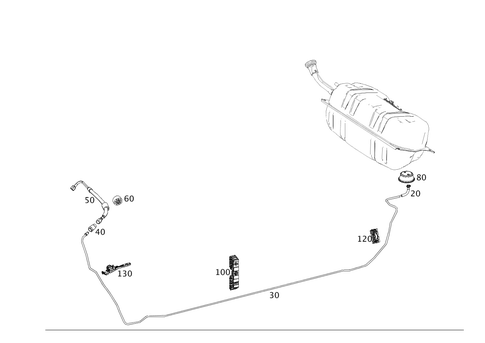 Fuel Lines, Gasoline Vehicles for 2013 Mercedes-Benz SL550 #0