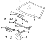 20644873 - Body: Windshield for Buick: Skyhawk | Chevrolet: Cavalier | Oldsmobile: Firenza | Pontiac: J2000 Sunbird, Sunbird Image