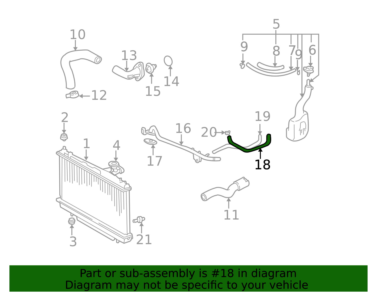 2004-2005 Toyota RAV4 By-Pass Hose 16261-28060 | MotorMotor
