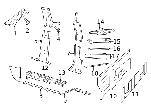 Interior Trim - Cab for 2013 Ram 1500 #2