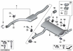 18308488033 - : Rear Muffler With Exhaust Flap for BMW Image
