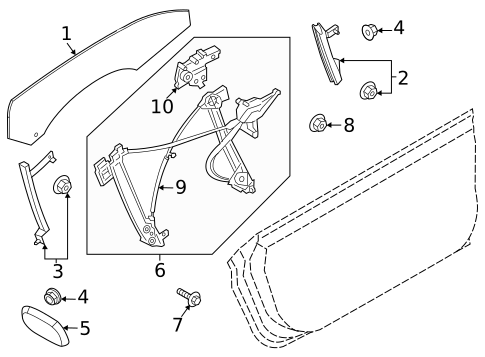Glass - Door for 2025 Ford Mustang #0