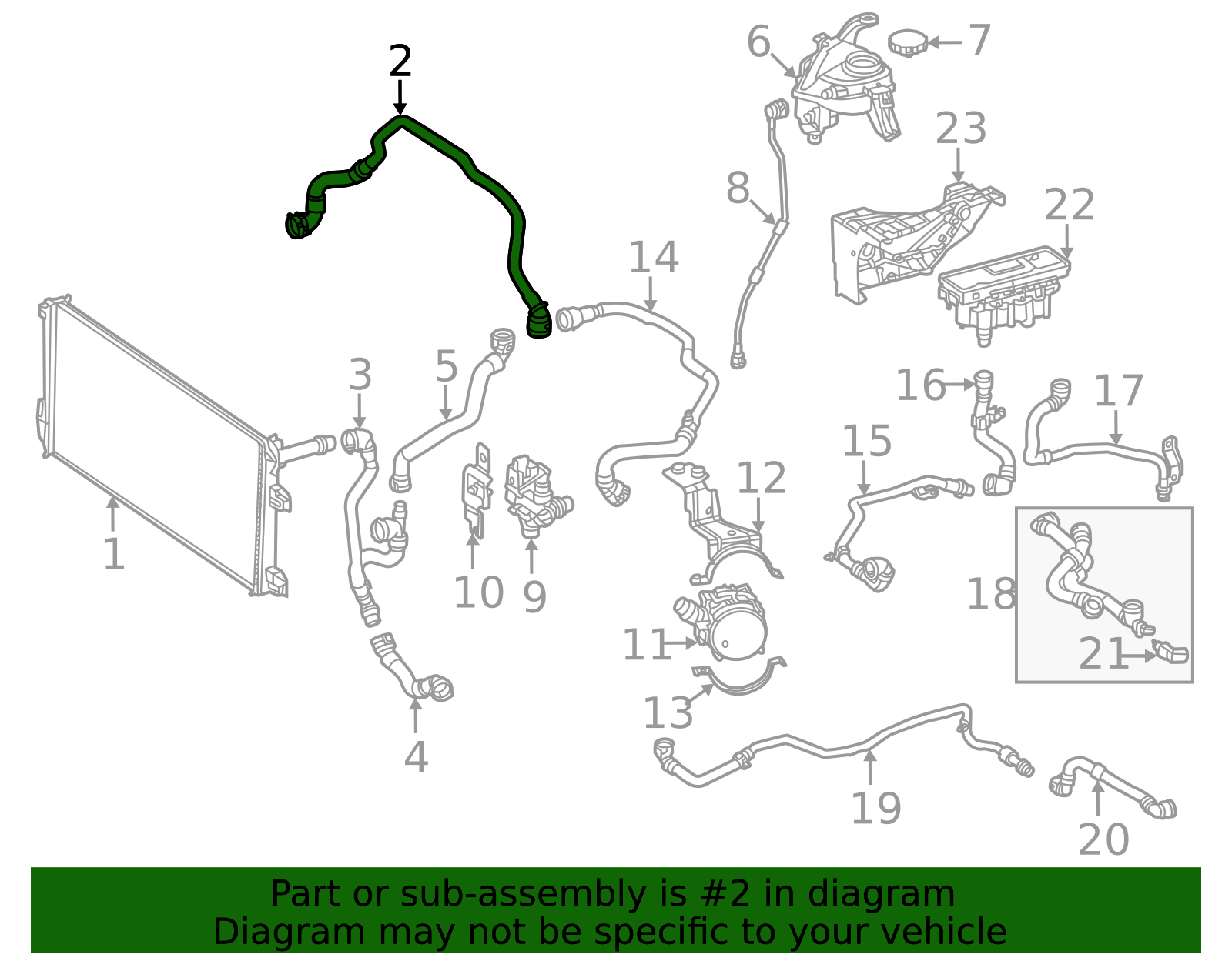 Genuine OEM Drive Motor Inverter Coolant Line | 294-501-57-00-64 | Fits ...