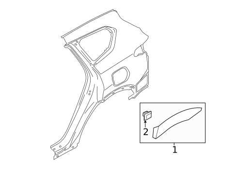 Exterior Trim - Quarter Panel for 2022 Hyundai Santa Fe #0