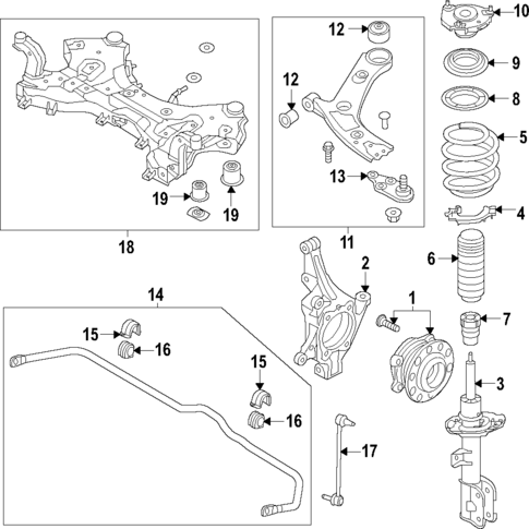 Front Suspension for 2022 Kia Telluride #0