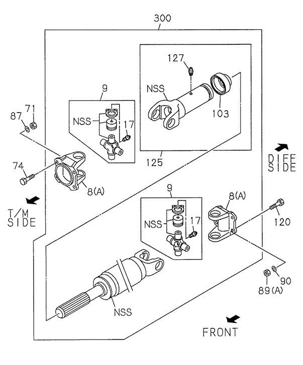 Propeller Shaft (RR.) for 1998 Acura SLX #0