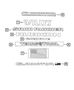 6ZU931XFAA - Exterior Ornamentation: Hood Decal for Mopar Image