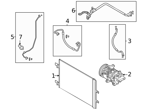 Condenser, Compressor & Lines for 2025 Mitsubishi Outlander #0