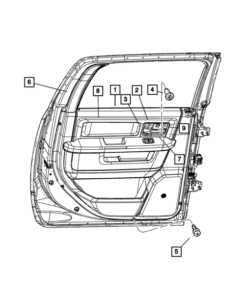 Door Trim Panels-Front and Rear for 2014 Ram 1500 #0