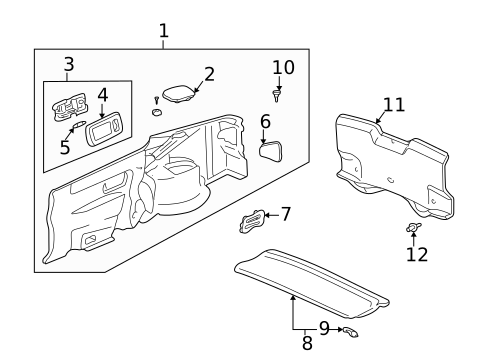 Interior Trim - Rear Body for 1998 Acura Integra #0