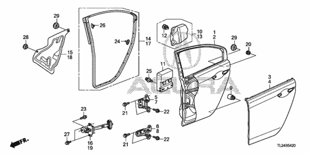 Rear Door Panels for 2011 Acura TSX #0