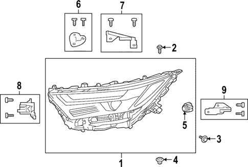Headlamp Components for 2022 Toyota RAV4 #1