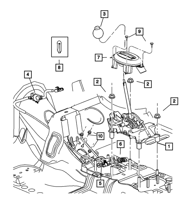 6502676 - Automatic Transaxle 4 Speed: Hex Nut for Mopar Image
