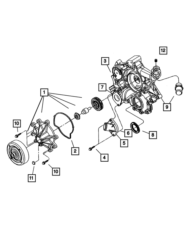 53021231AD - Cooling: Timing Belt Cover for Mopar Image