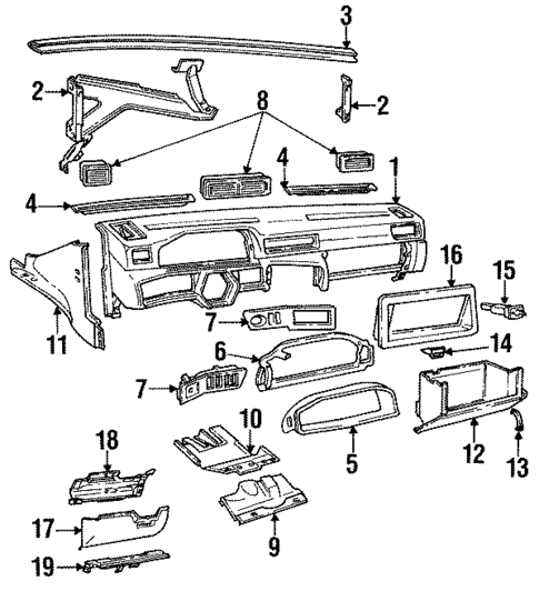 Instrument Panel for 1992 Volvo 940 #0