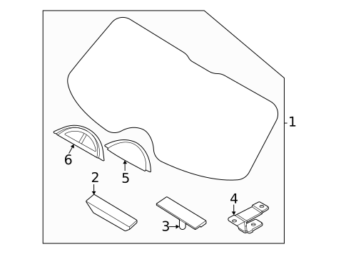 Glass - Lift Gate for 2025 Hyundai Tucson #0