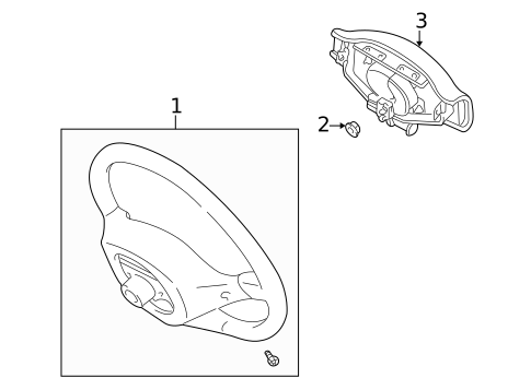 Steering Wheel & Trim for 2004 Scion xA #0