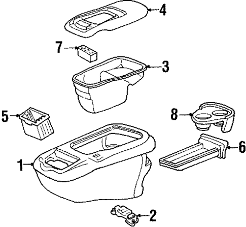 Floor Console for 1995 GMC Suburban C1500 #0