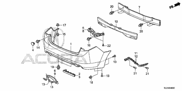 Rear Bumper for 2014 Acura TSX #0