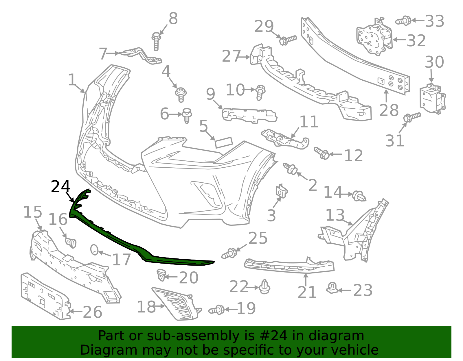2018-2021 Lexus NX300 Front Spoiler 52412-78020 | OEM Parts