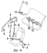 8884039E00 - : Outer Belt Assembly for Nissan: Maxima Image