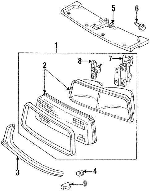 Headlamp Components for 1992 Buick Regal #1