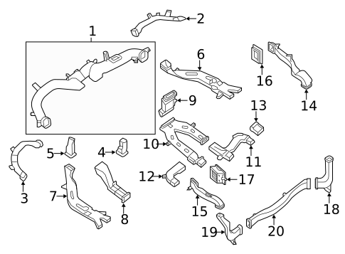 Ducts for 2013 INFINITI JX35 #0