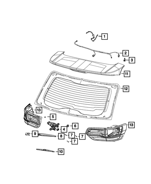 Wiper and Washer System for 2020 Jeep Grand Cherokee #1