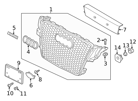 Grille & Components for 2014 Audi RS5 #0