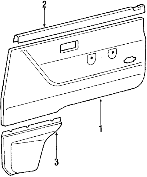 Front Door Trim for 1985 Toyota Van #0