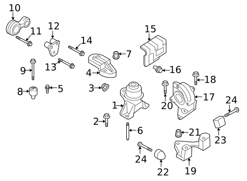 Engine & Trans Mounting for 2007 Mercury Milan #0