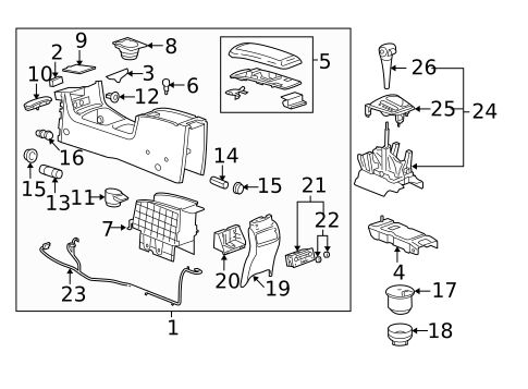 Console for 2007 Chevrolet Malibu #1