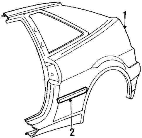 Quarter Panel & Components for 1991 Volkswagen Corrado #0