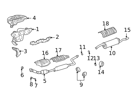 Exhaust Components for 2006 Scion xA #0