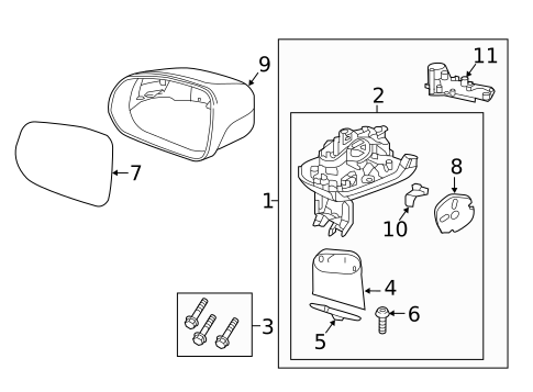 Mirrors for 2019 Volvo S90 #1
