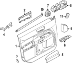 NZ6Z2623834B - : Door Trim Panel Retainer Bracket for Ford Image