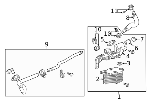Oil Cooler for 2019 Chevrolet Corvette #1