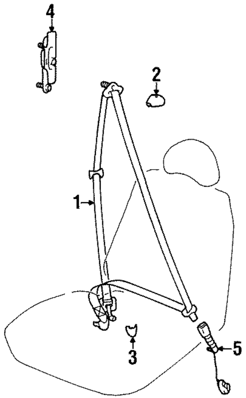 Front Seat Belts for 2000 Hyundai Elantra #0