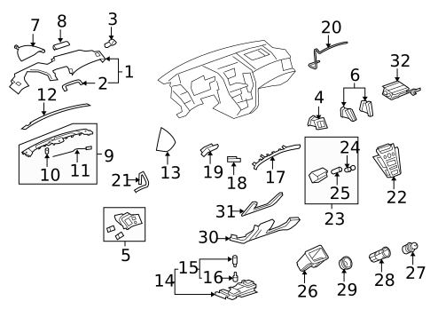 Instrument Panel Components for 2012 Cadillac CTS #0