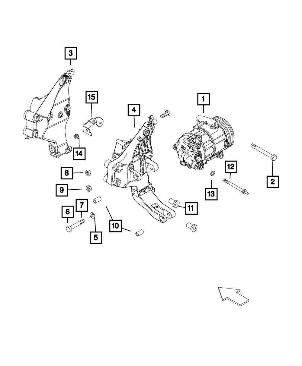 Alternator And Compressor Bracket - Mopar (68081721AA)
