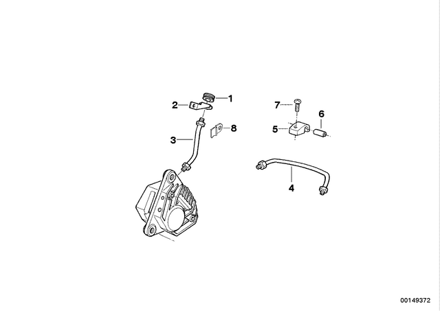 34321458402 - : Brake Pipe for BMW-Motorrad Image