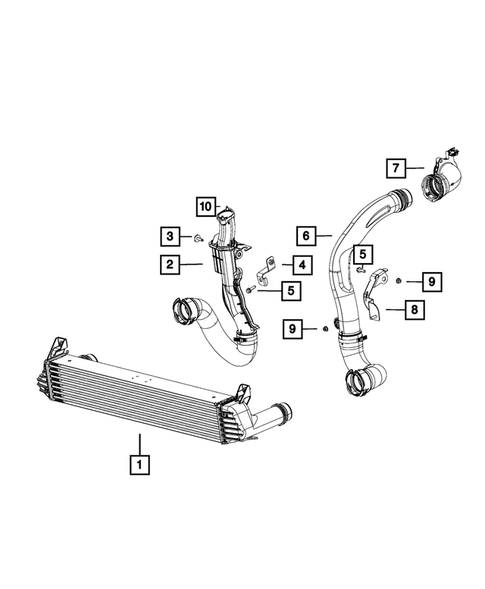 Radiator and Related Parts; Charge Air Cooler for 2014 Jeep Cherokee #5