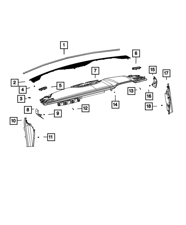 68569449AA - Interior Trim: Instrument Panel Seal for Mopar Image