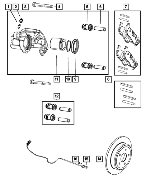 Rear Brakes for 2008 Jeep Commander #0