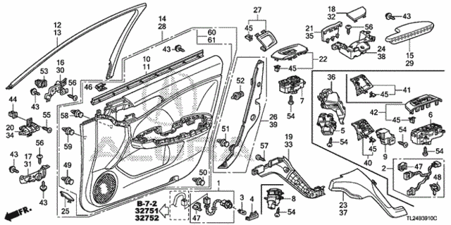 Front Door Lining for 2009 Acura TSX #0